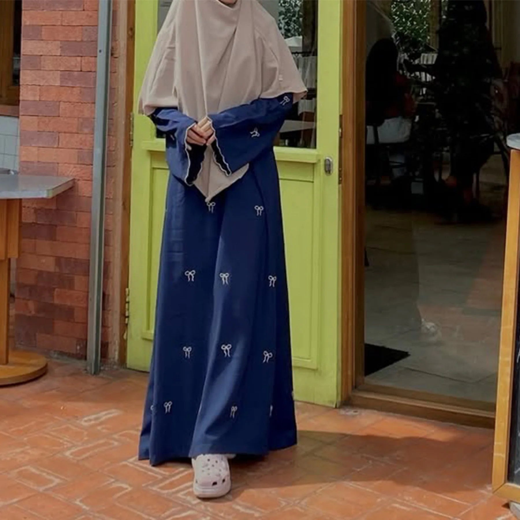 Butterfly Embroidery Luxury Dubai Abaya Kaftan