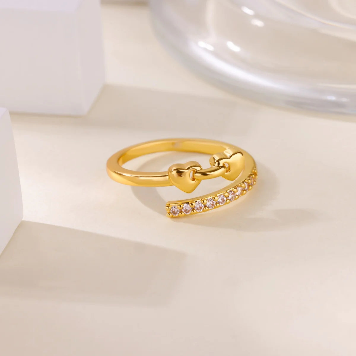 Luxe Geometric Zircon Ring