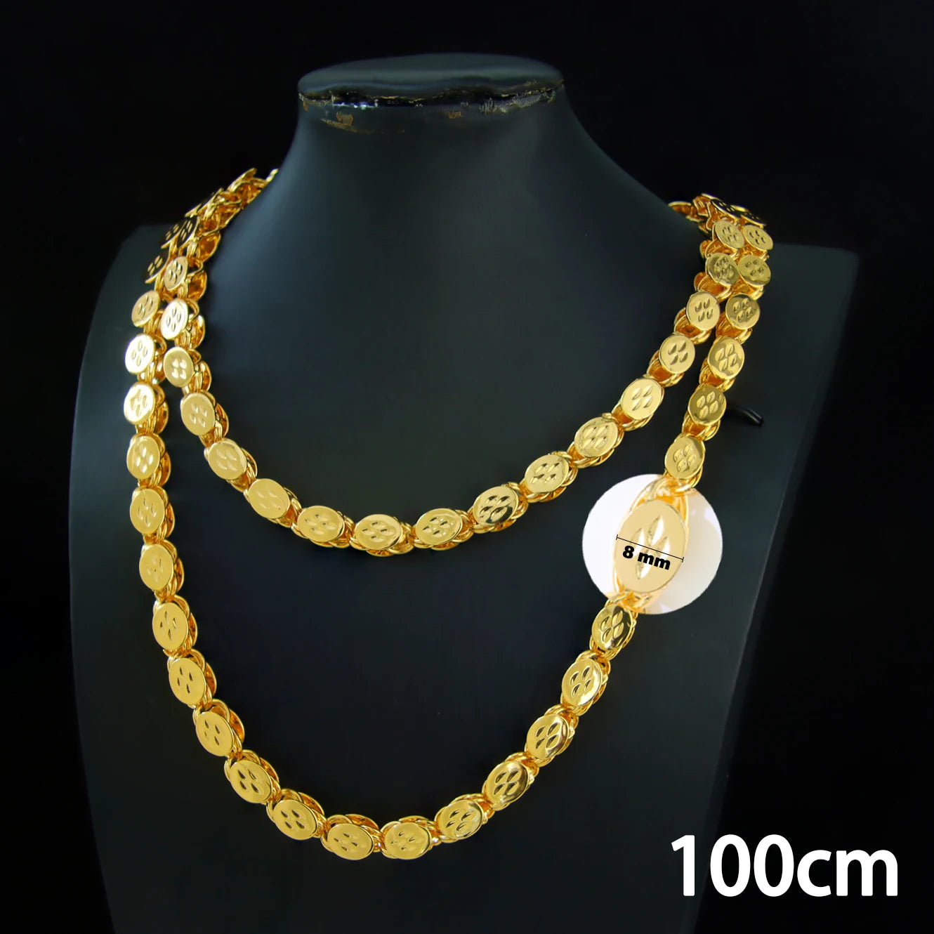 Arabic Wedding Long Gold Necklace