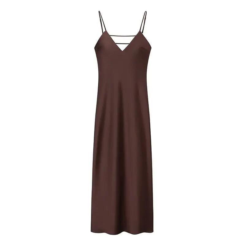 Backless Spaghetti Strap Maxi Dress