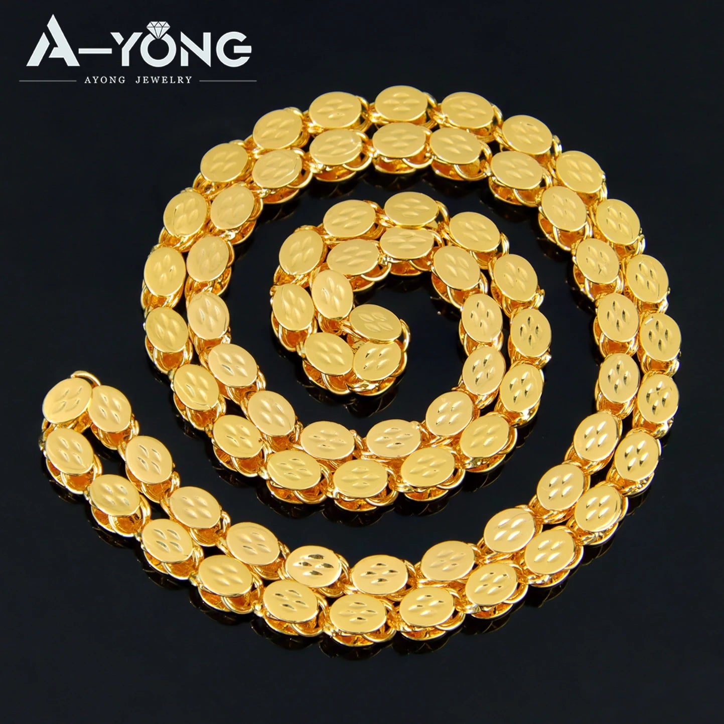 Arabic Wedding Long Gold Necklace