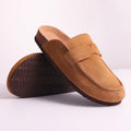 Women's Cork Mules – Suede-Look Slip-On Clogs with Buckle