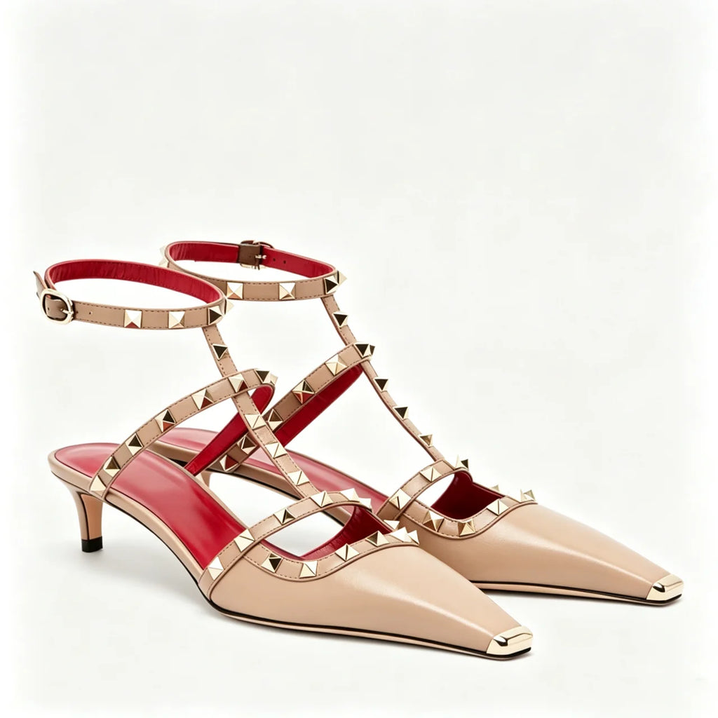 Chic Rivet Strap Sandals