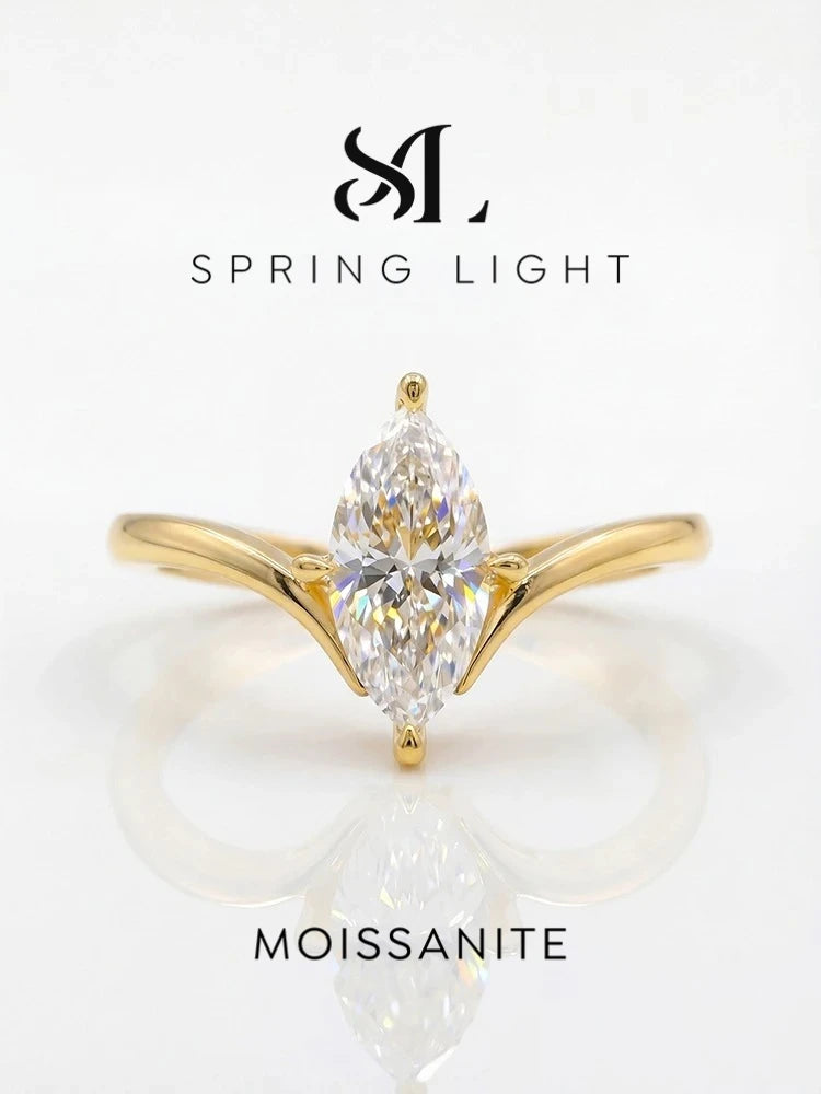Radiant Teardrop Moissanite Ring