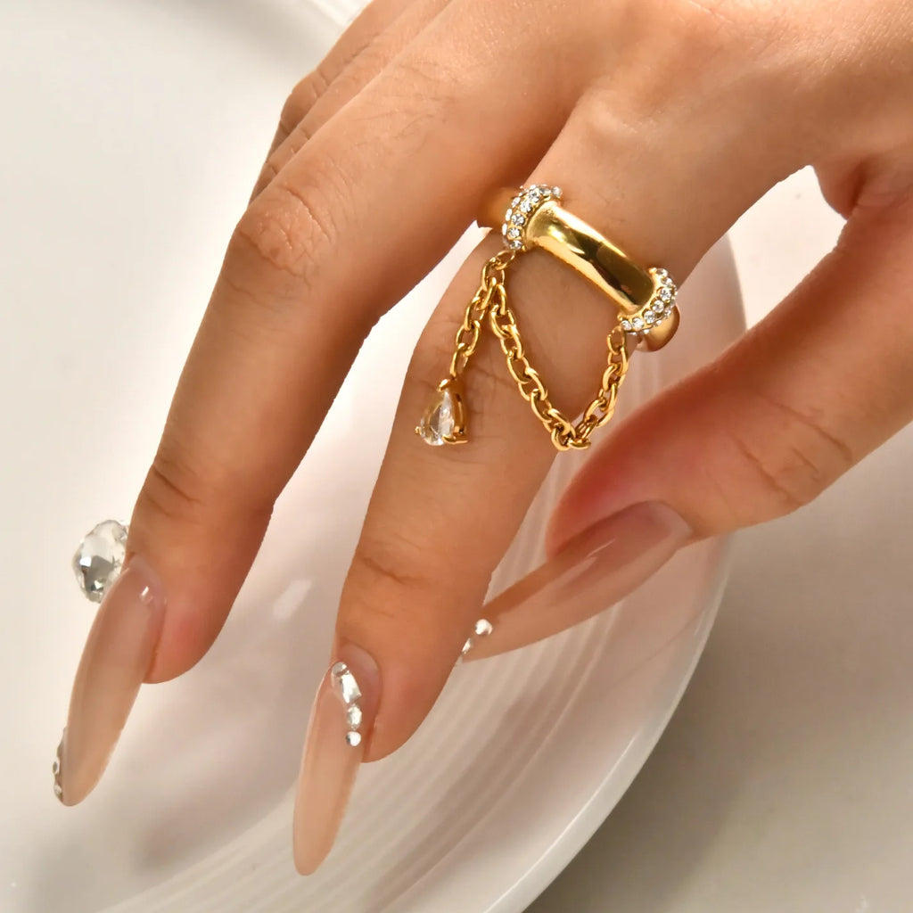 Luxe Zircon Cocktail Ring
