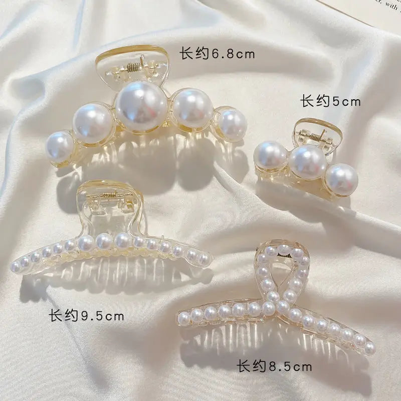 Korean Pearl Acrylic Shark Clip