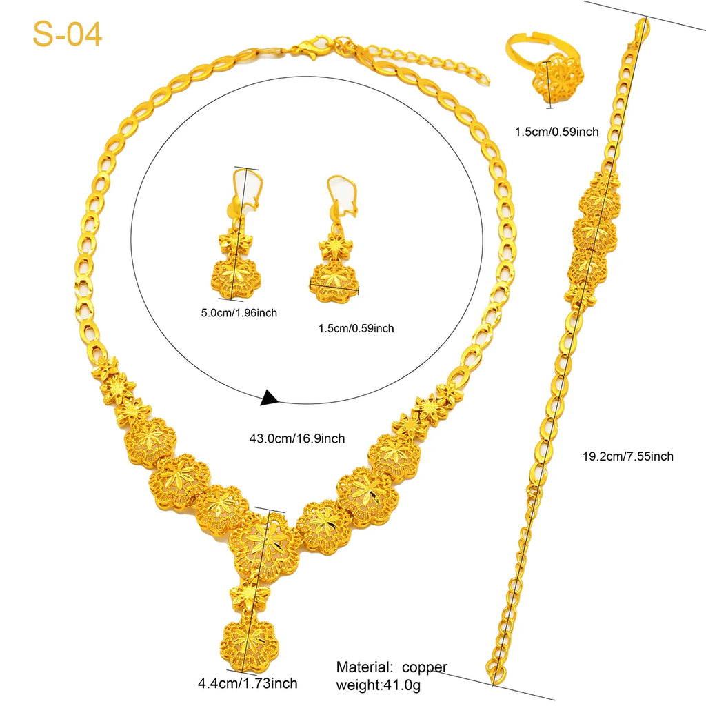 Golden Blossom Bridal Jewelry Set