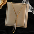 Gold Hollow Ball Beads Pendant Choker Necklace