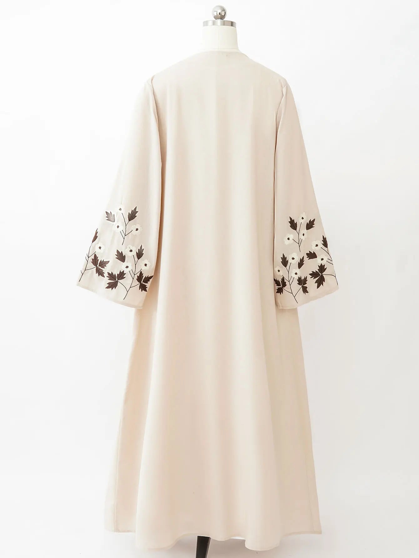 Floral Cuff Embroidery Abaya