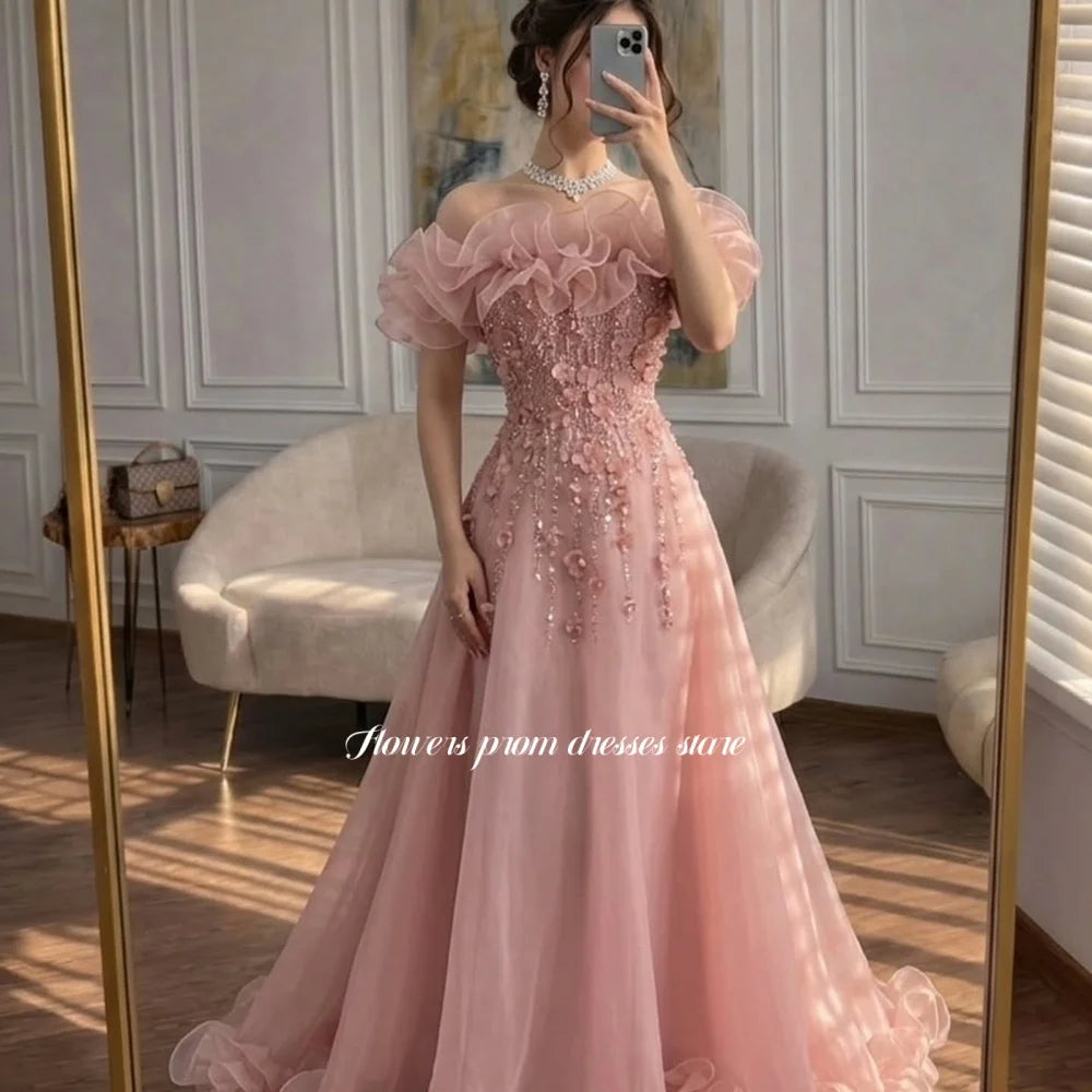 Ethereal Bloom Evening Gown