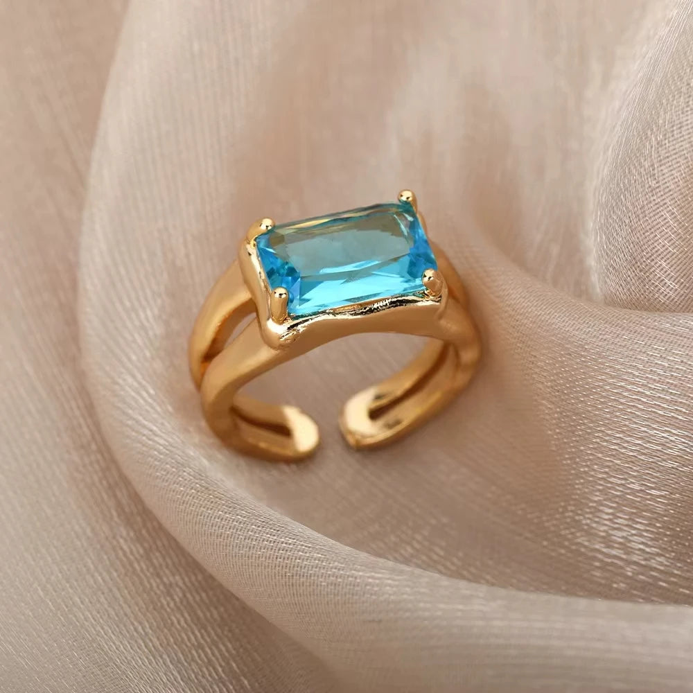 Vintage Blue Zircon Ring