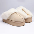 Women's Fluffy Winter Slippers – Warm Plush Fur-Lined Home Slides