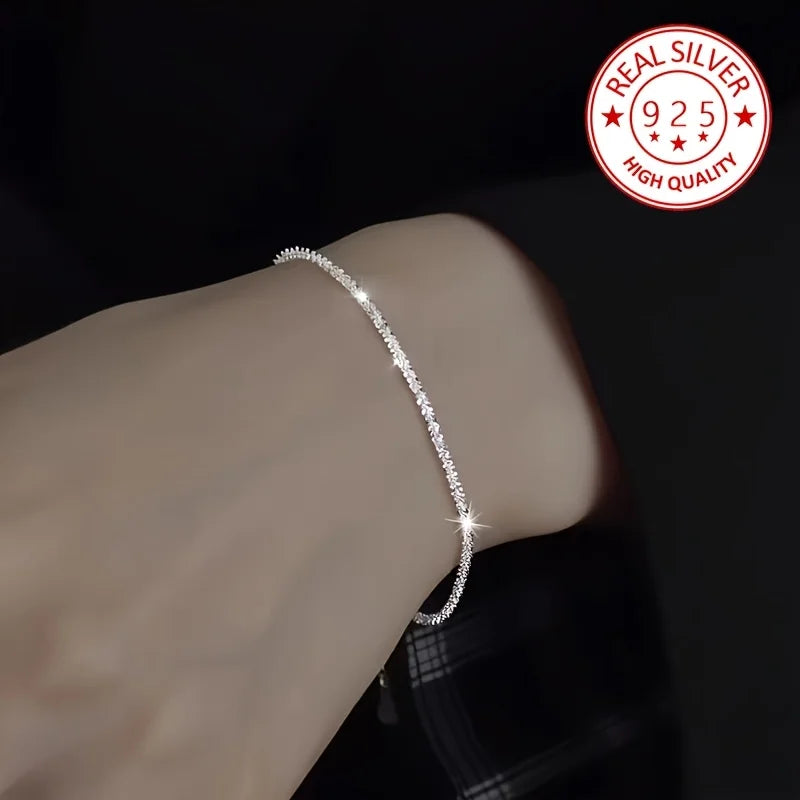 925 Sterling Silver Chain Bracelet & Necklace Set