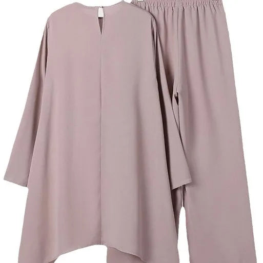 Eid Kaftan Abaya & Wide Leg Pants Set