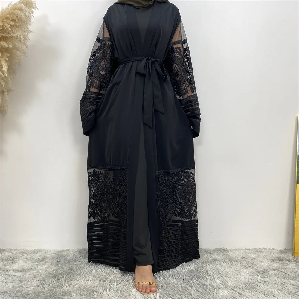 Gold Rhinestone Luxury Kaftan Abaya Dashiki Dress