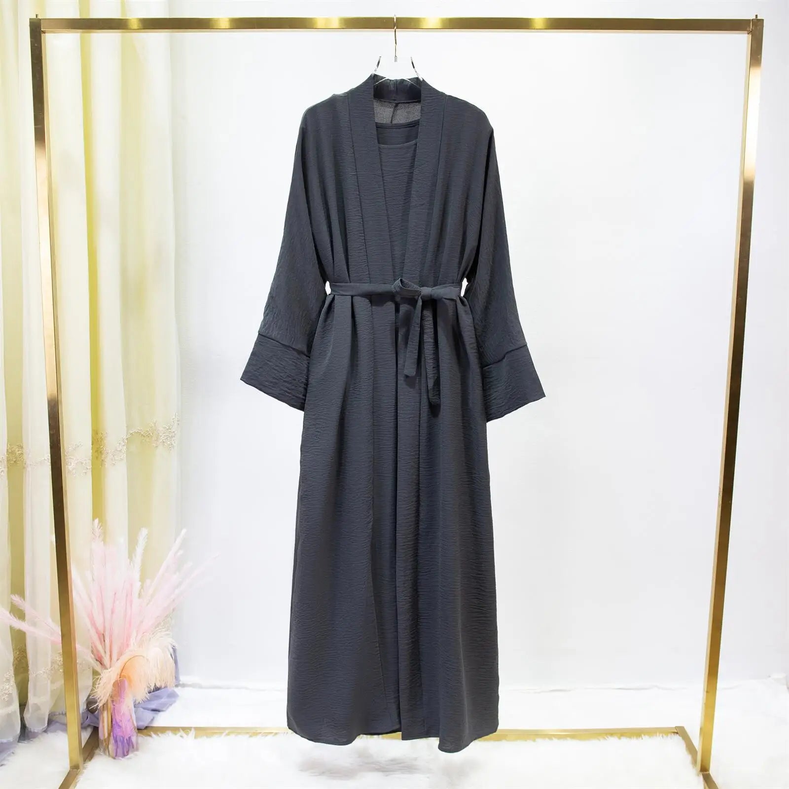 Jilbab Two-Piece Cardigan & Inner Dress Set