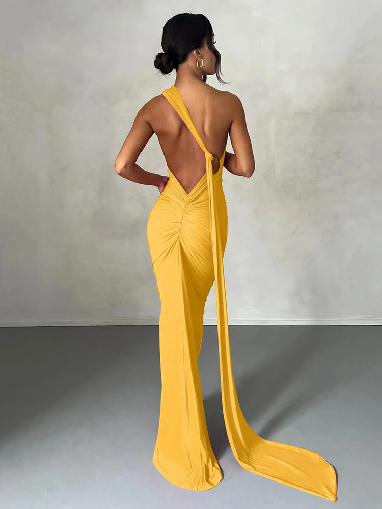 Aurora One-Shoulder Maxi Dress