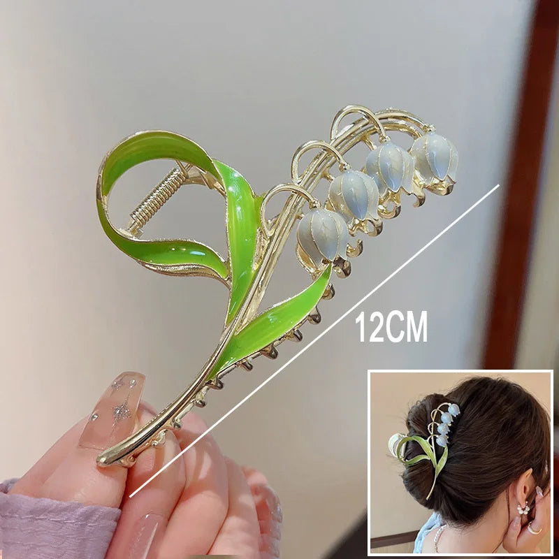 Flower Durian Shark Clip Hair Claw
