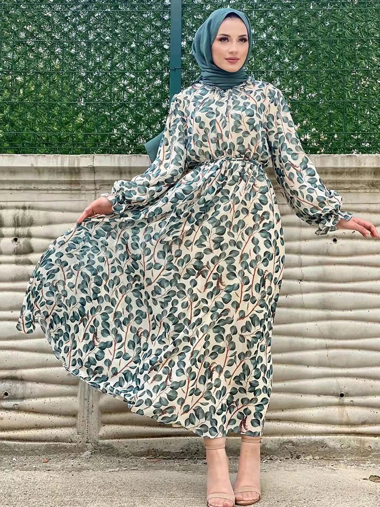 Chiffon Ramadan Dubai Luxury Abaya Dress
