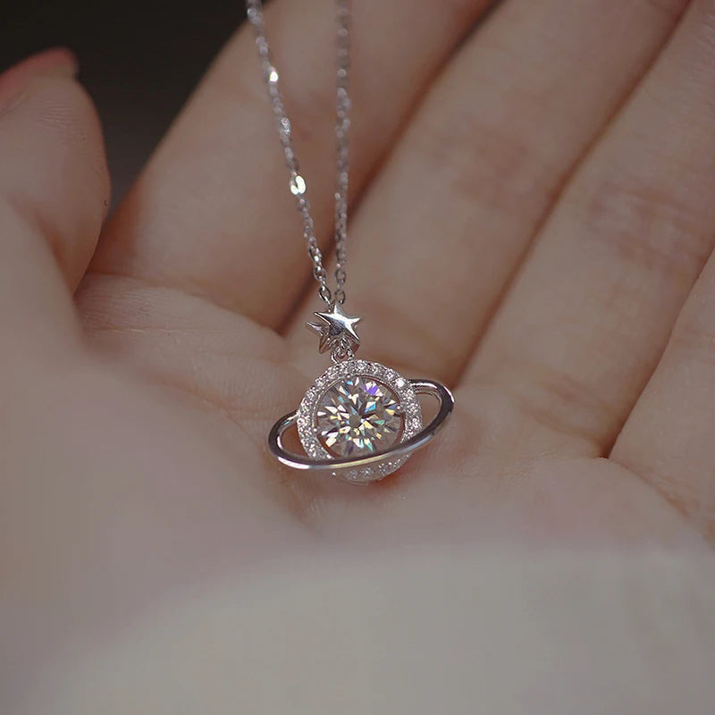 925 Sterling Silver Planet Necklace
