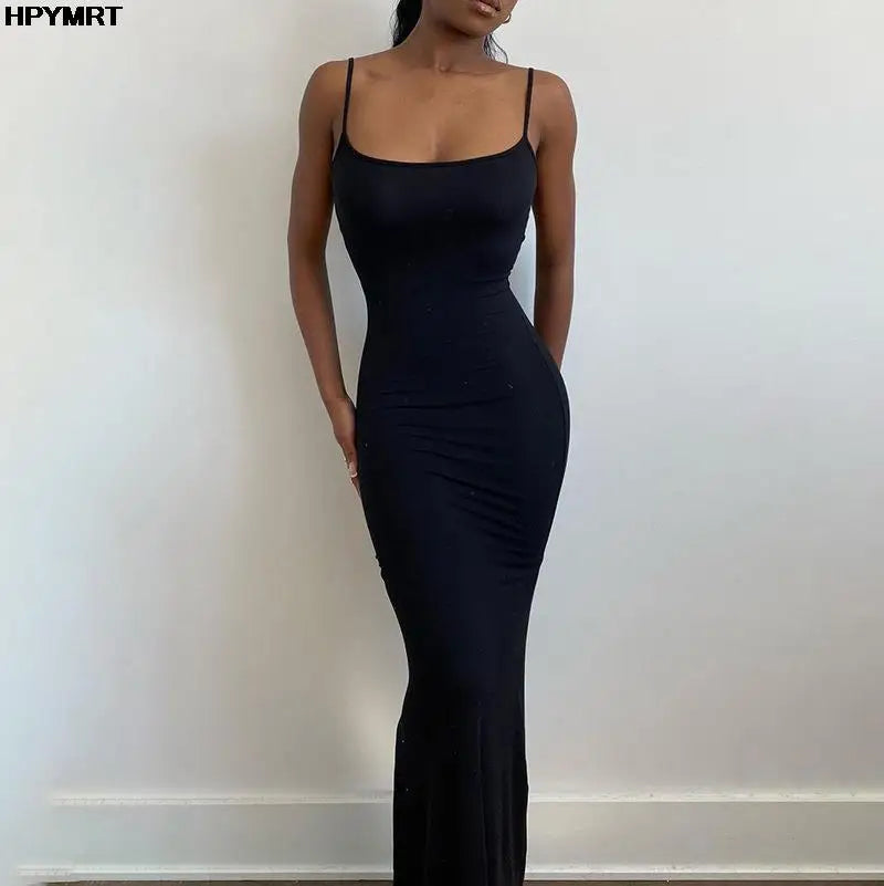 Silken Allure Maxi Dress