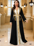 Gold Embroidered Moroccan Kaftan Eid Dress