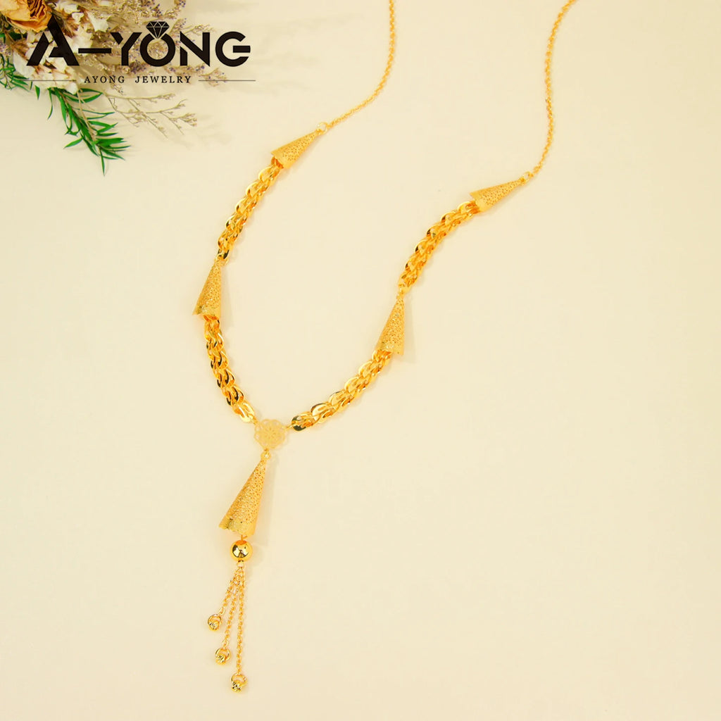Royal Tassel Gold Necklace