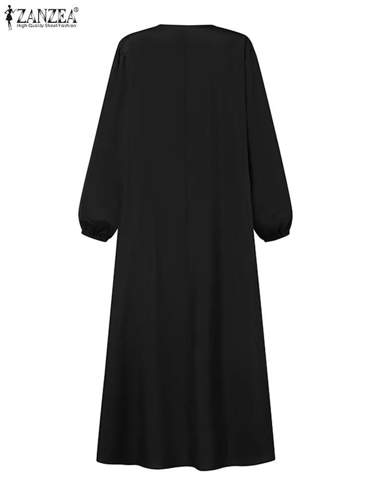 Vintage Long Sleeve Ramadan Maxi Abaya Kaftan