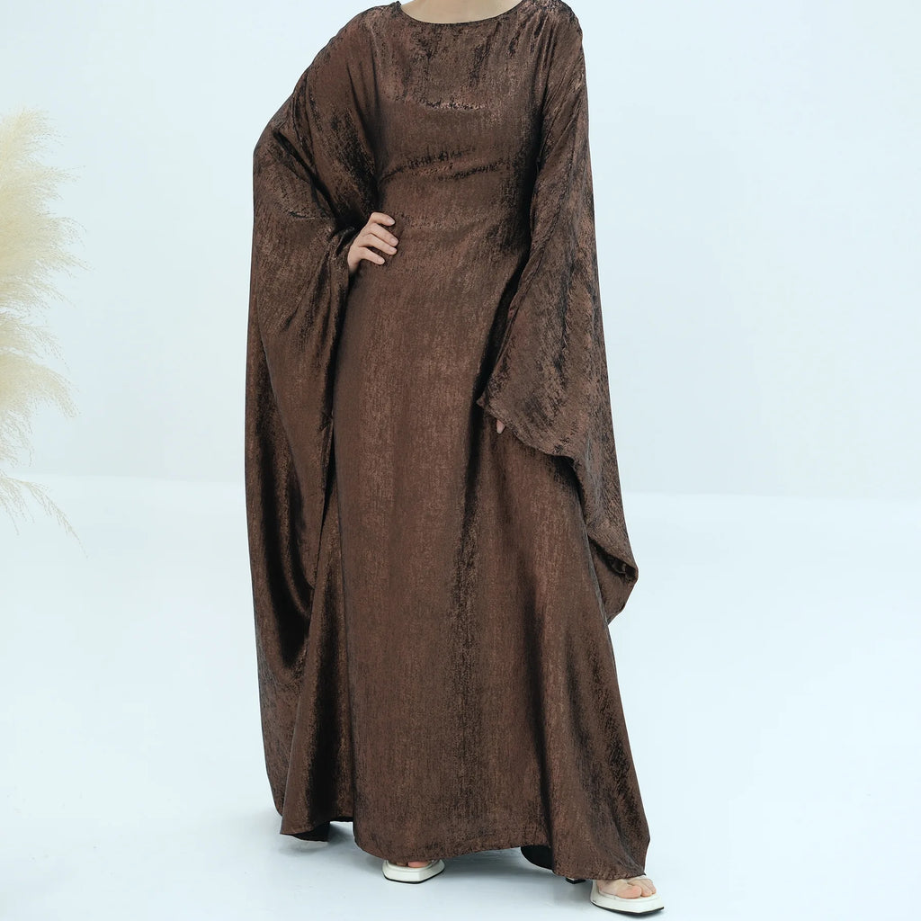 Butterfly Batwing Shiny Kaftan Abaya