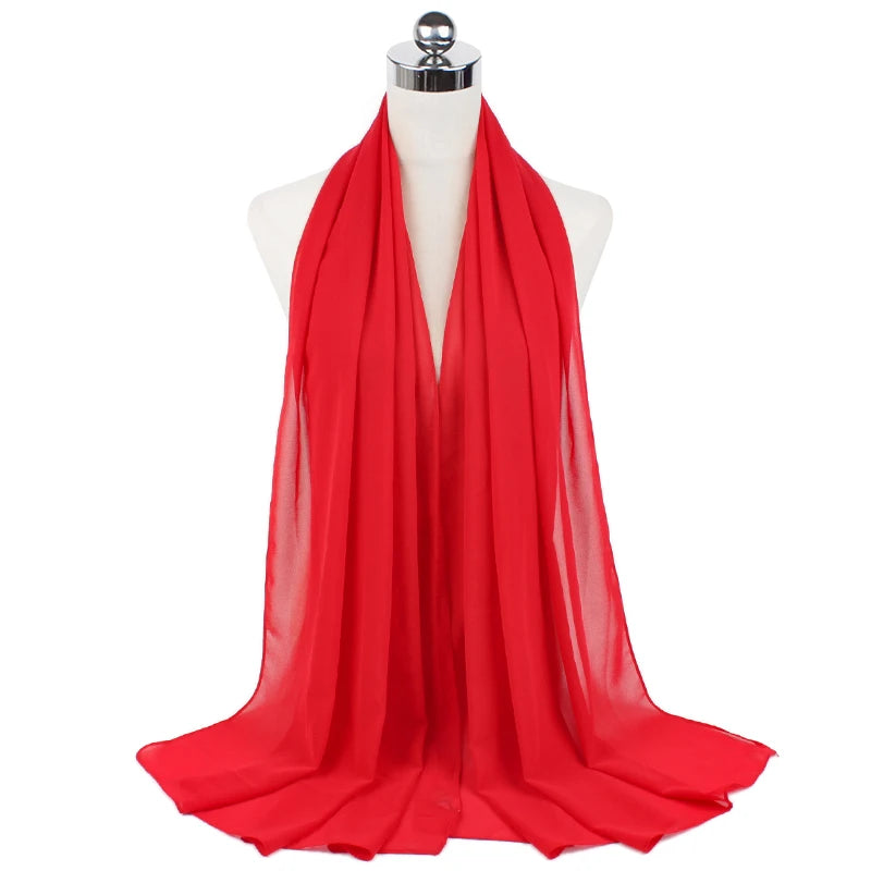 Signature Chiffon Hijab – Soft Lightweight Headscarf | 60 Colors