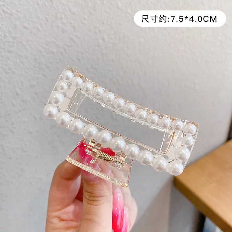 Korean Pearl Acrylic Shark Clip
