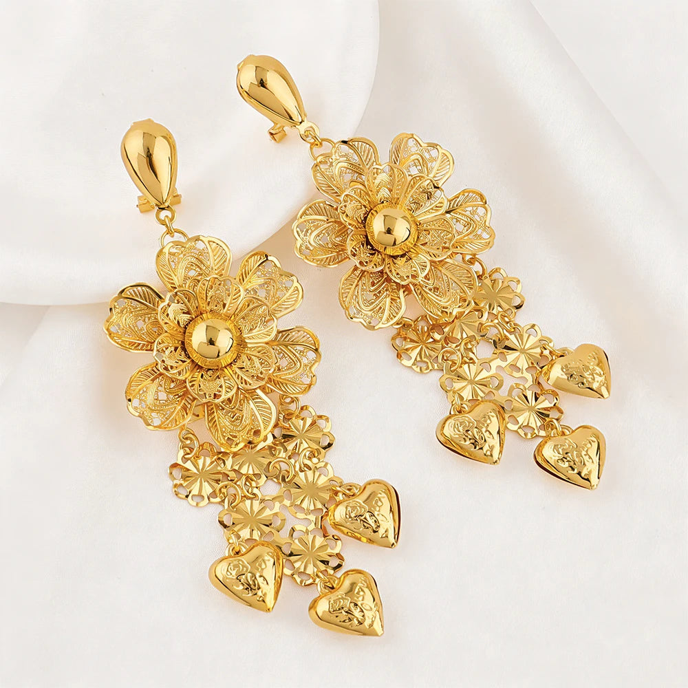 Golden Blossom Necklace Set