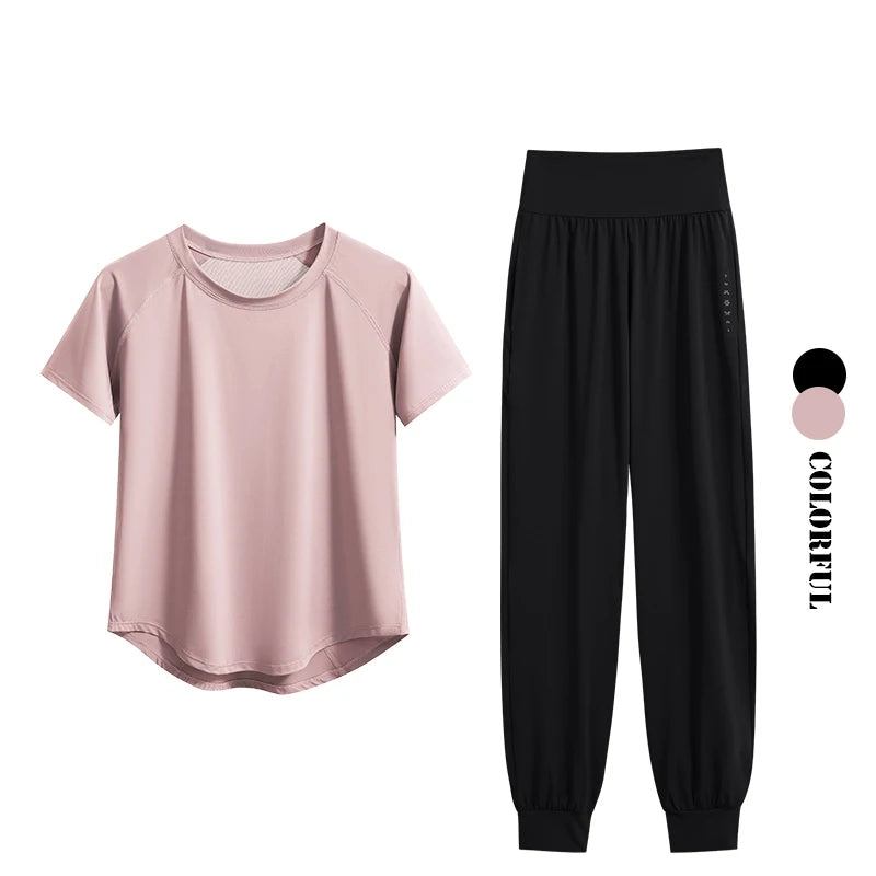 Yoga Sports Bra & Sweatpants Set