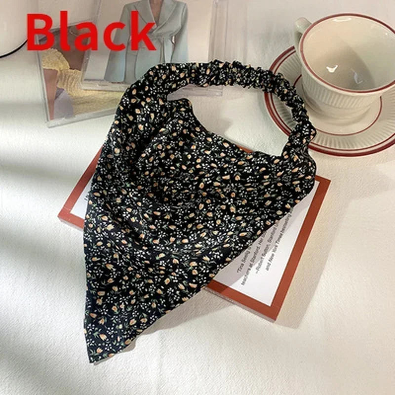 Floral Triangular Headscarf & Hair Band