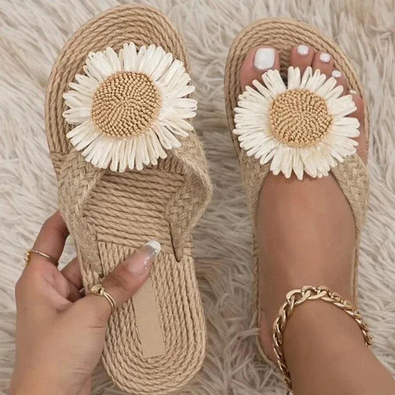Women's Hemp Slide Slippers – Lightweight Summer Home Shoes