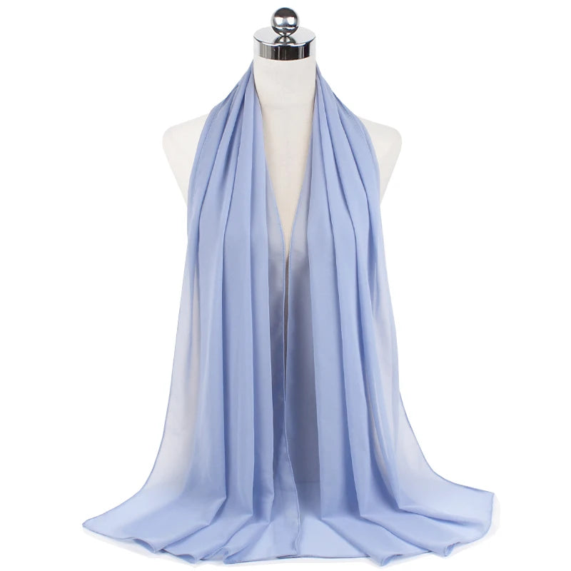 Signature Chiffon Hijab – Soft Lightweight Headscarf | 60 Colors