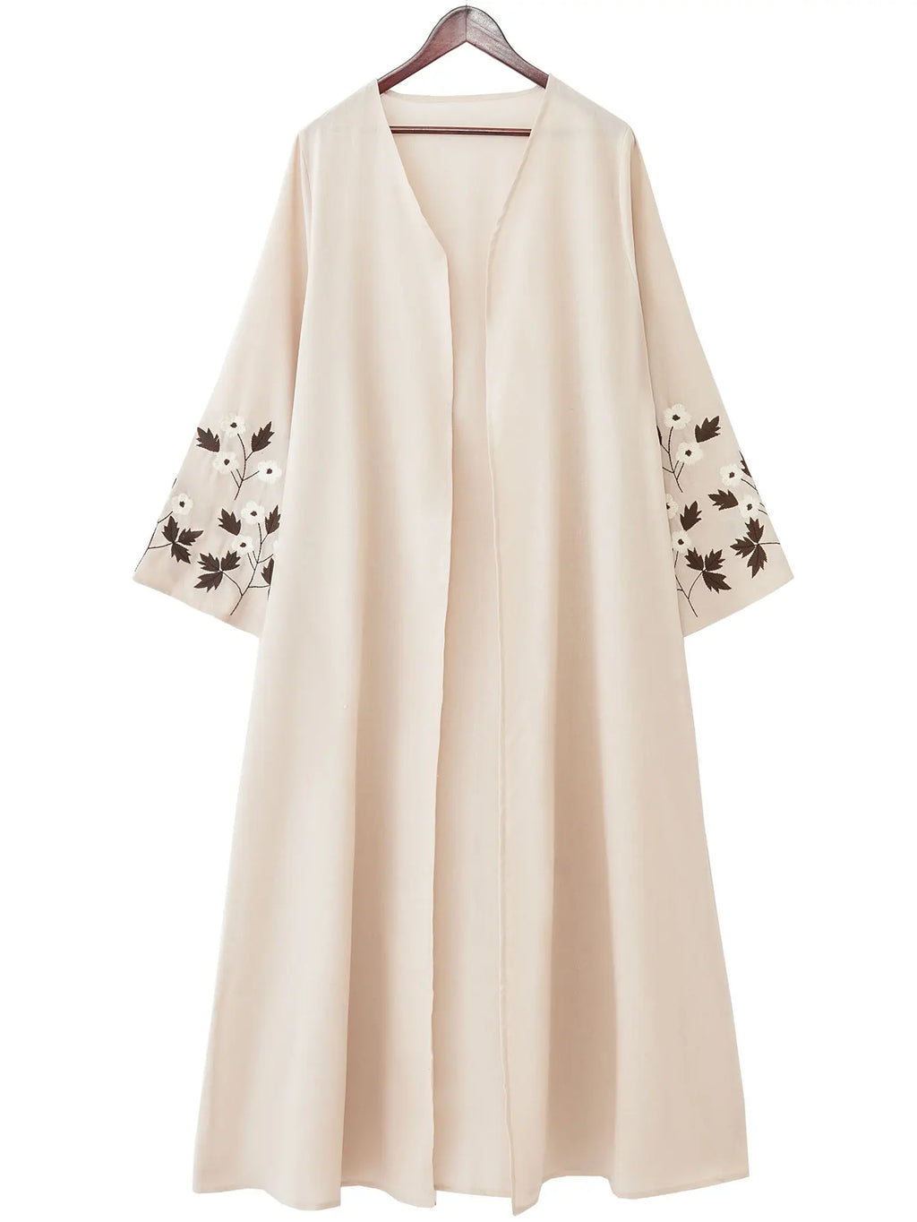 Floral Cuff Embroidery Abaya