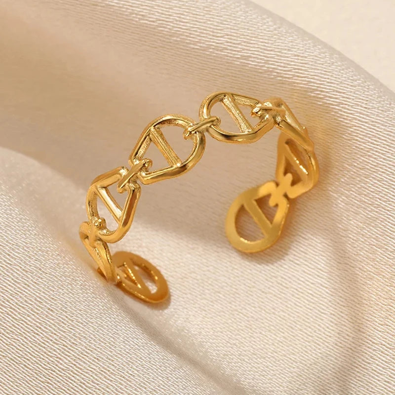 Golden Grace Adjustable Ring