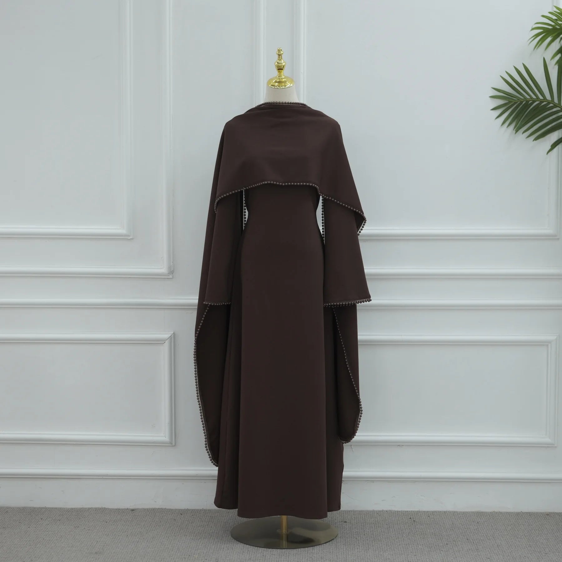 Puff Sleeve Kimono Kaftan Abaya Dress