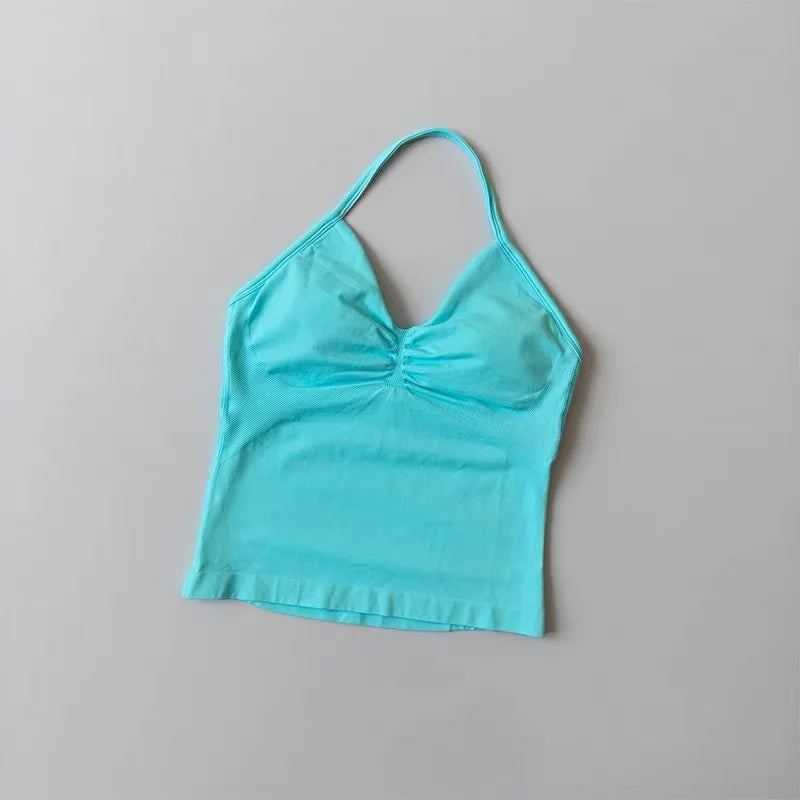 Halter Neck Sports Bra & Shorts Set