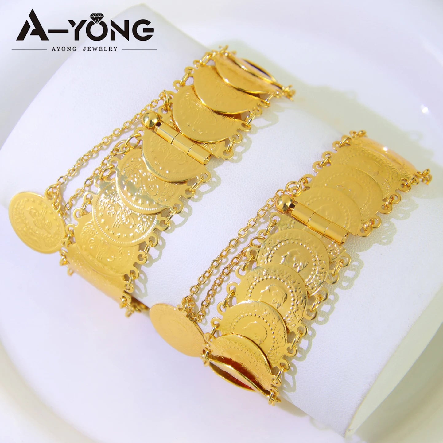 Ottoman Turkish Coins Cuff Bangle