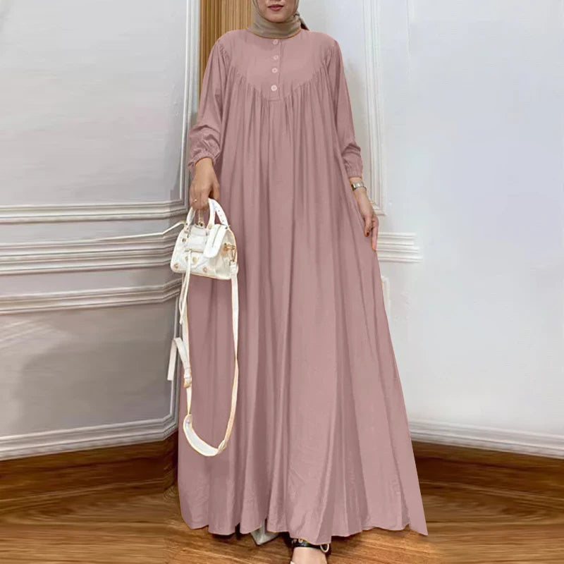 Vintage Long Sleeve Ramadan Maxi Abaya Kaftan