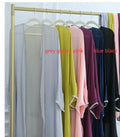 Beading Sleeve Cardigan Abaya with Scarf