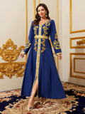 Gold Embroidered Moroccan Kaftan Abaya