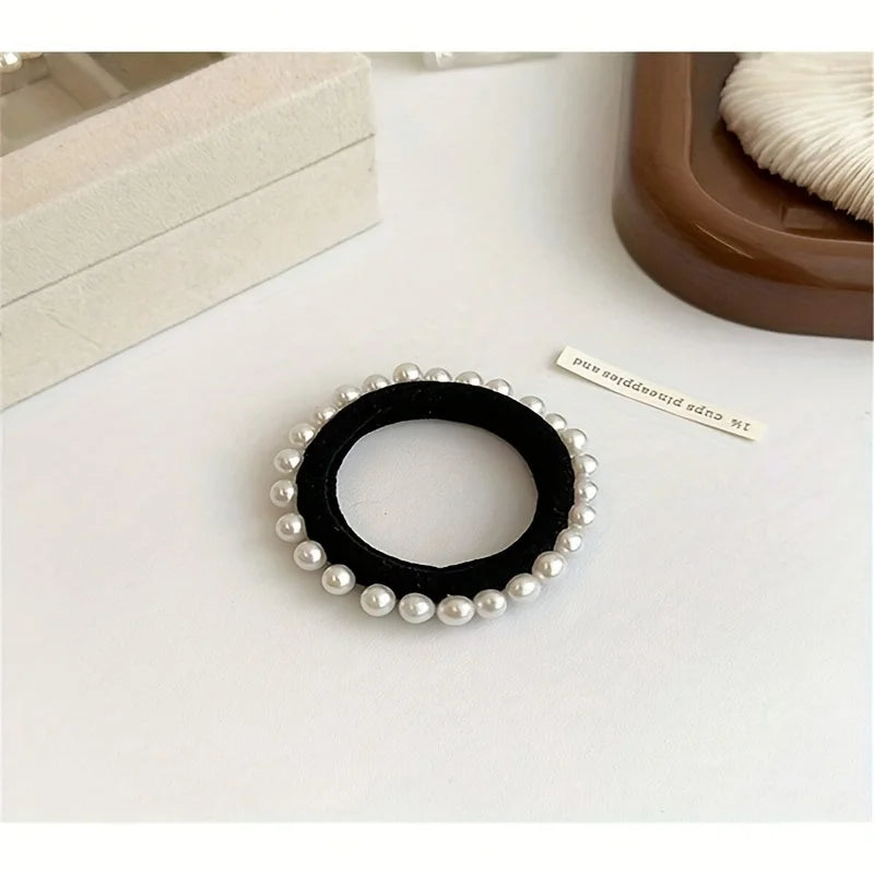 5-Piece Pearl Bow Hair Band Set