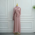 Rose Floral Trim Dubai Abaya with Hijab