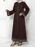 Classic Zip Abaya – Elegant Full-Opening Women's Abaya