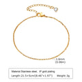 Waterproof Layered Link Chain Anklet