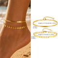 Gold Plated Tassel Blade Chain Anklet