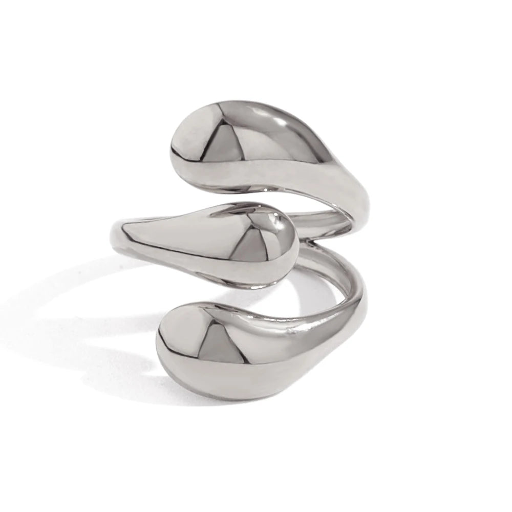 Chunky Glossy 18K Gold Plated Ring
